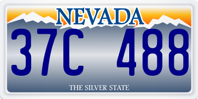 NV license plate 37C488