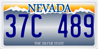 NV license plate 37C489