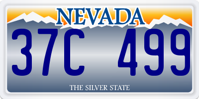 NV license plate 37C499