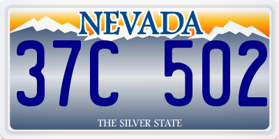NV license plate 37C502