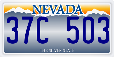 NV license plate 37C503