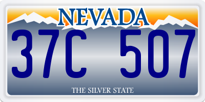 NV license plate 37C507