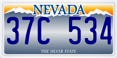 NV license plate 37C534