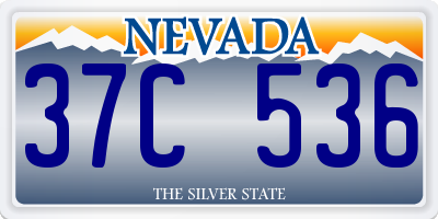 NV license plate 37C536