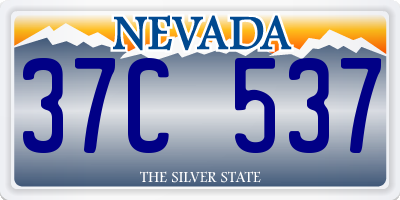 NV license plate 37C537
