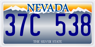 NV license plate 37C538