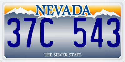 NV license plate 37C543