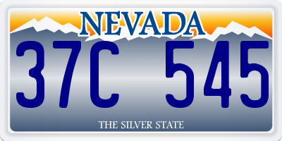 NV license plate 37C545