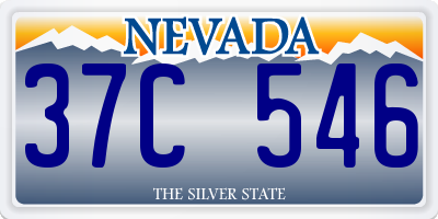 NV license plate 37C546