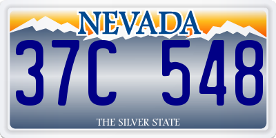 NV license plate 37C548