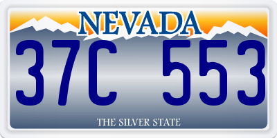 NV license plate 37C553