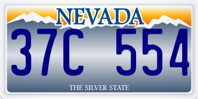 NV license plate 37C554