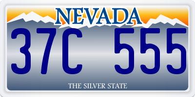 NV license plate 37C555