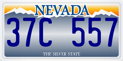 NV license plate 37C557