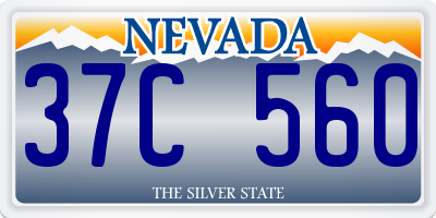 NV license plate 37C560