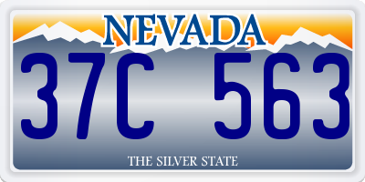 NV license plate 37C563