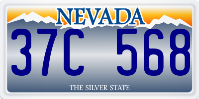 NV license plate 37C568