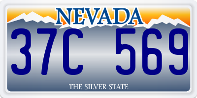 NV license plate 37C569