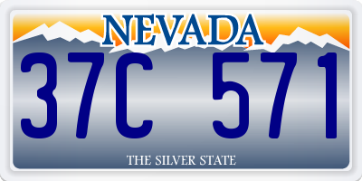 NV license plate 37C571
