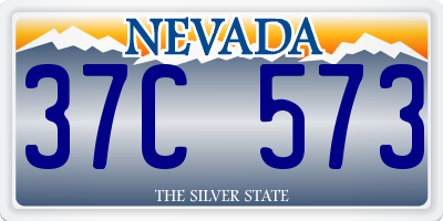 NV license plate 37C573