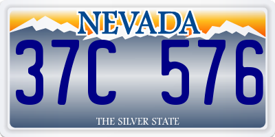 NV license plate 37C576