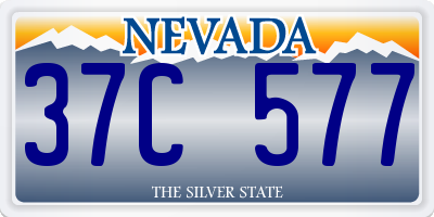 NV license plate 37C577
