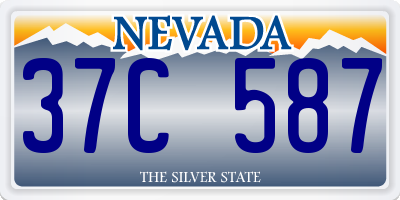 NV license plate 37C587