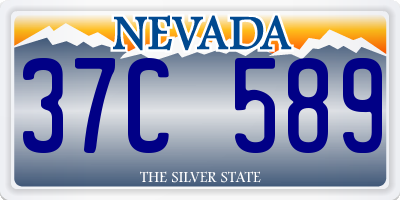 NV license plate 37C589