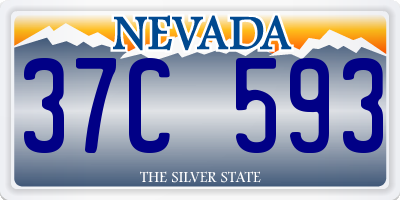 NV license plate 37C593