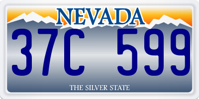 NV license plate 37C599