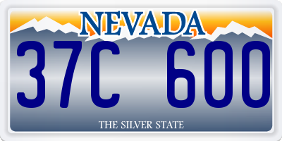NV license plate 37C600