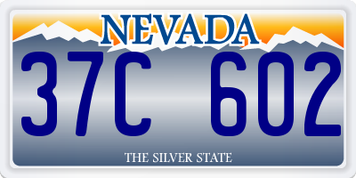 NV license plate 37C602