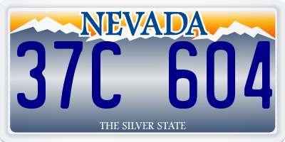 NV license plate 37C604