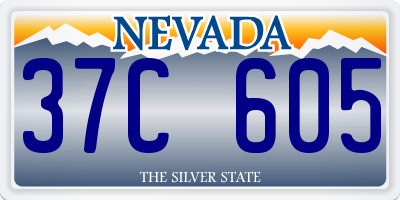 NV license plate 37C605