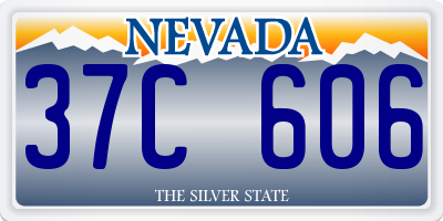 NV license plate 37C606
