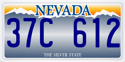 NV license plate 37C612