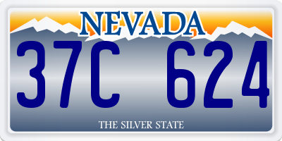 NV license plate 37C624