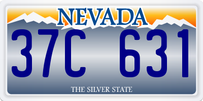 NV license plate 37C631