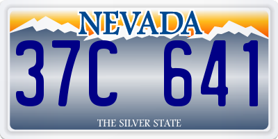 NV license plate 37C641