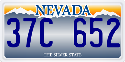 NV license plate 37C652