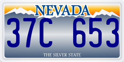 NV license plate 37C653