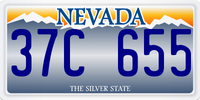 NV license plate 37C655