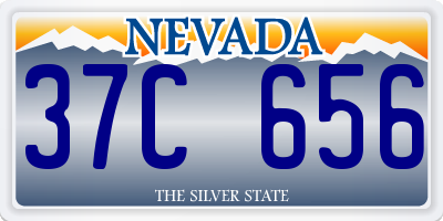 NV license plate 37C656