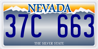 NV license plate 37C663