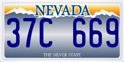 NV license plate 37C669