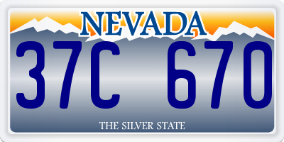 NV license plate 37C670