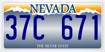 NV license plate 37C671