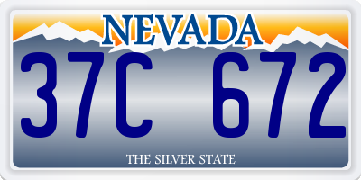 NV license plate 37C672