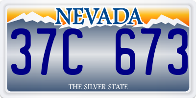NV license plate 37C673