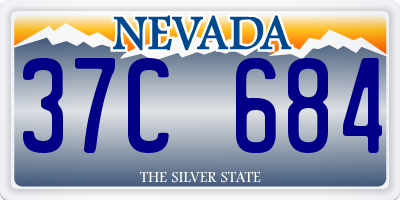 NV license plate 37C684